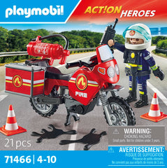 Playmobil detachable glove attachments enhance hands-on action.