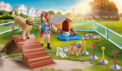 Playmobil Dog Trainer Gift Set ramp and dogs in motion for command practice