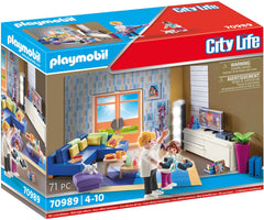 Playmobil Family Room with sofa and coffee tables for cozy family moments
