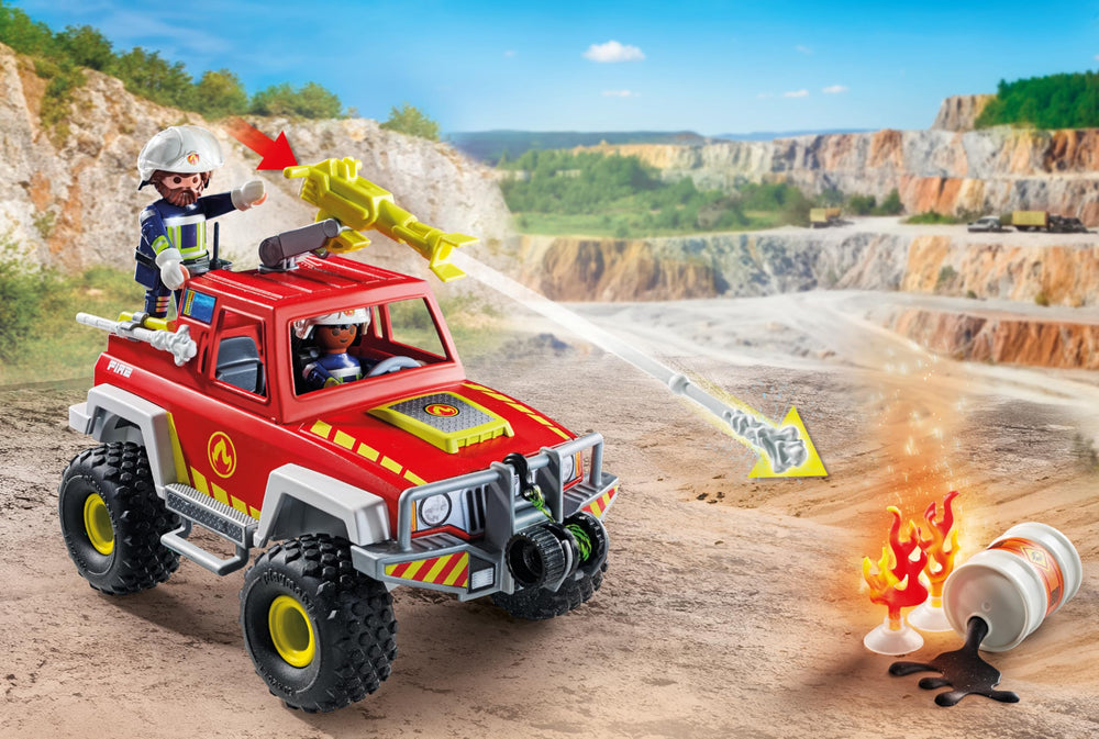 Playmobil 71824 Fire Truck loading area for equipment enhances storytelling.
