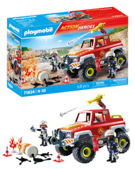 Playmobil 71824 Fire Truck front view shows durable build for active play.