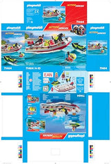 Playmobil Fireboat with Aqua Scooter action snapshot of rescue
