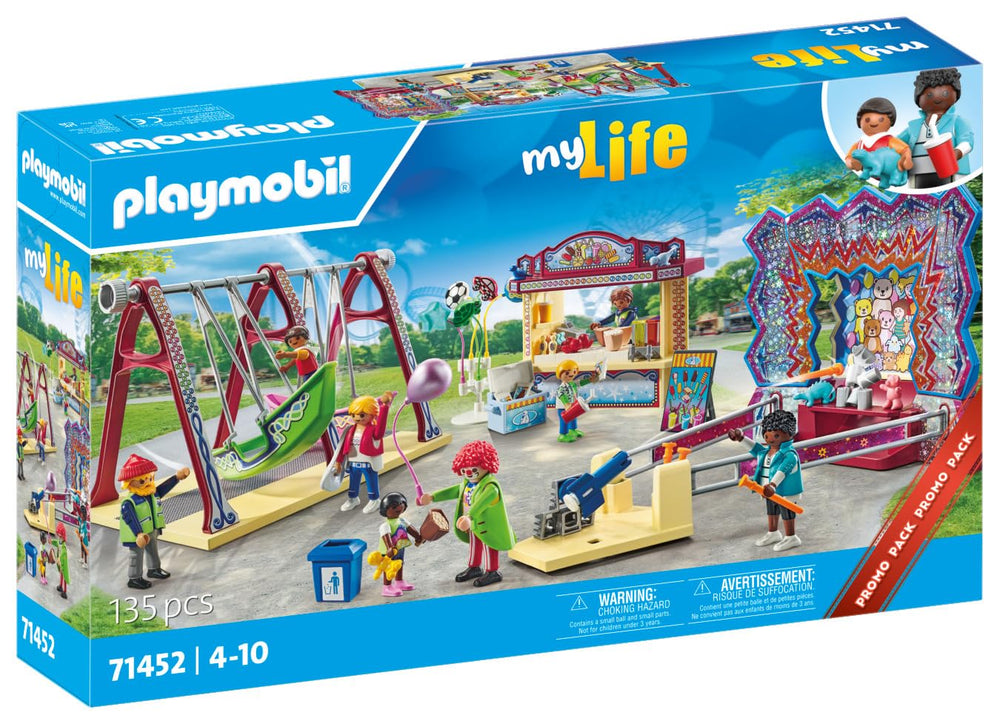 Playmobil Fun Fair swing ship in action promotes imaginative play.
