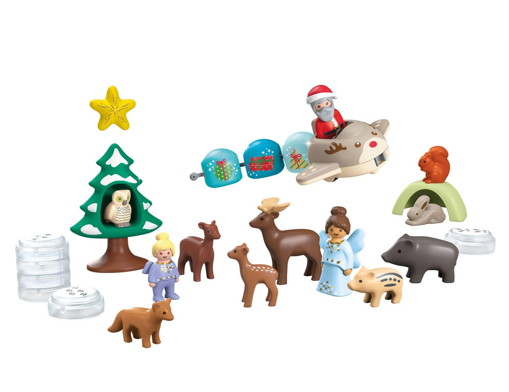 Playmobil Junior Snowy Christmas snow scene adds tactile pretend play
