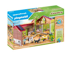 Playmobil Large Farm barn with solar panels powering daily tasks