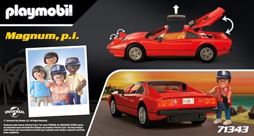 Playmobil Magnum P.I. Ferrari 308GT detailed paintwork for display