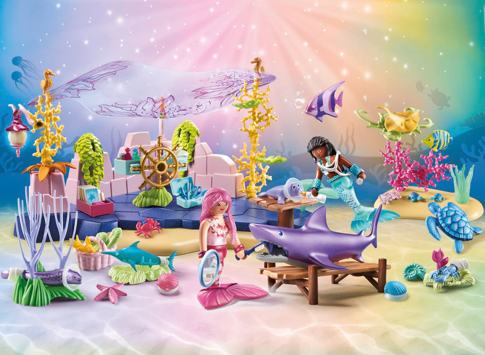 Playmobil Mermaid Animal Care baby seal feeding with bottle moment