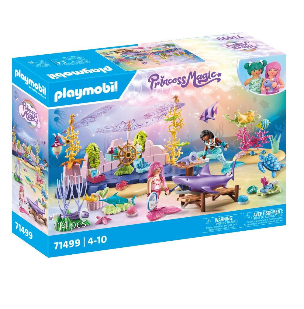 Playmobil Mermaid Animal Care shark teeth check scene for observation
