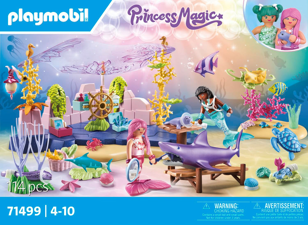 Playmobil Mermaid Animal Care decorative shells with suction cups on display