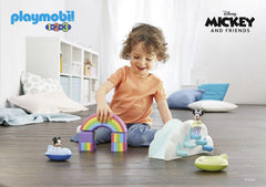 Playmobil Mickey's and Minnie's Cloud Home raindrop stairs support active exploration.