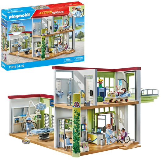Playmobil Modern Hospital front desk and entrance for check-in play