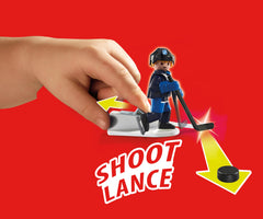 Playmobil NHL Shootout Carry Case net and puck for fast action
