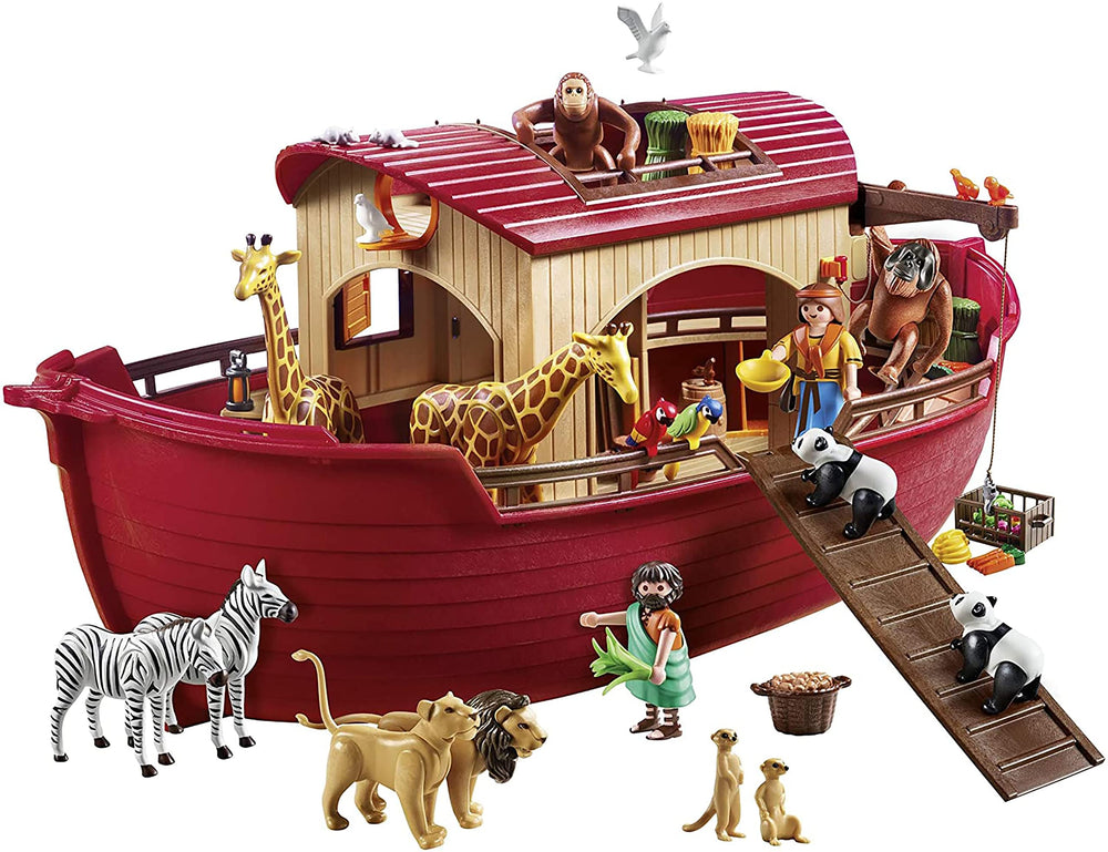 Playmobil Noah's Ark floating vessel encourages imaginative play on water and carpet.