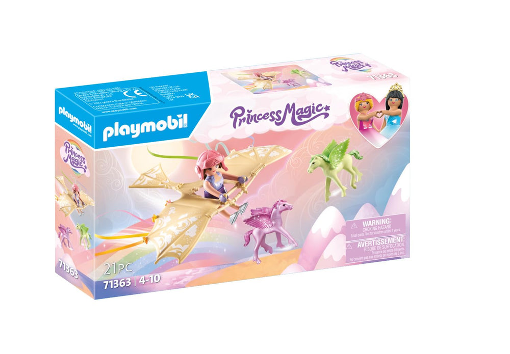 Playmobil Pegasus Foals wings: graceful flight play and balance practice.
