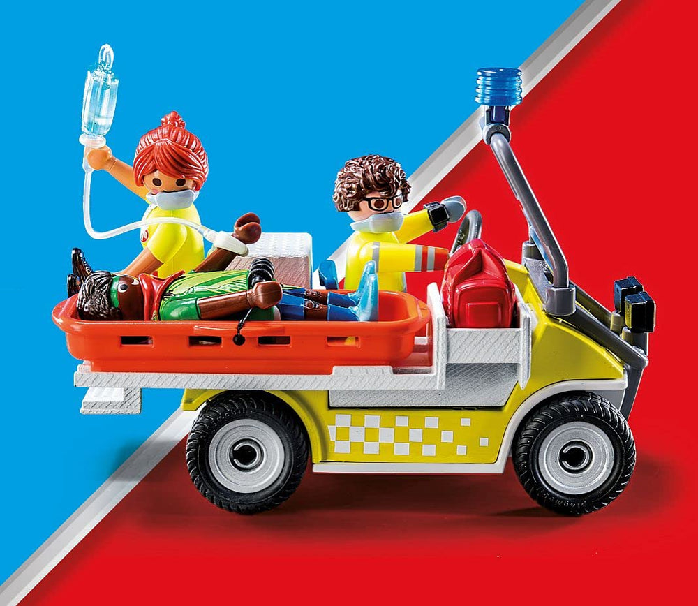 Playmobil Rescue Cart iv-hook adds realistic rescue scenario details.