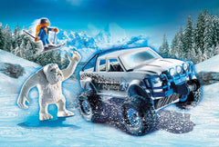 Playmobil snowy landscape setting ready for chilly adventures.