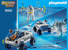 Playmobil skis and poles enabling swift off road exploration.