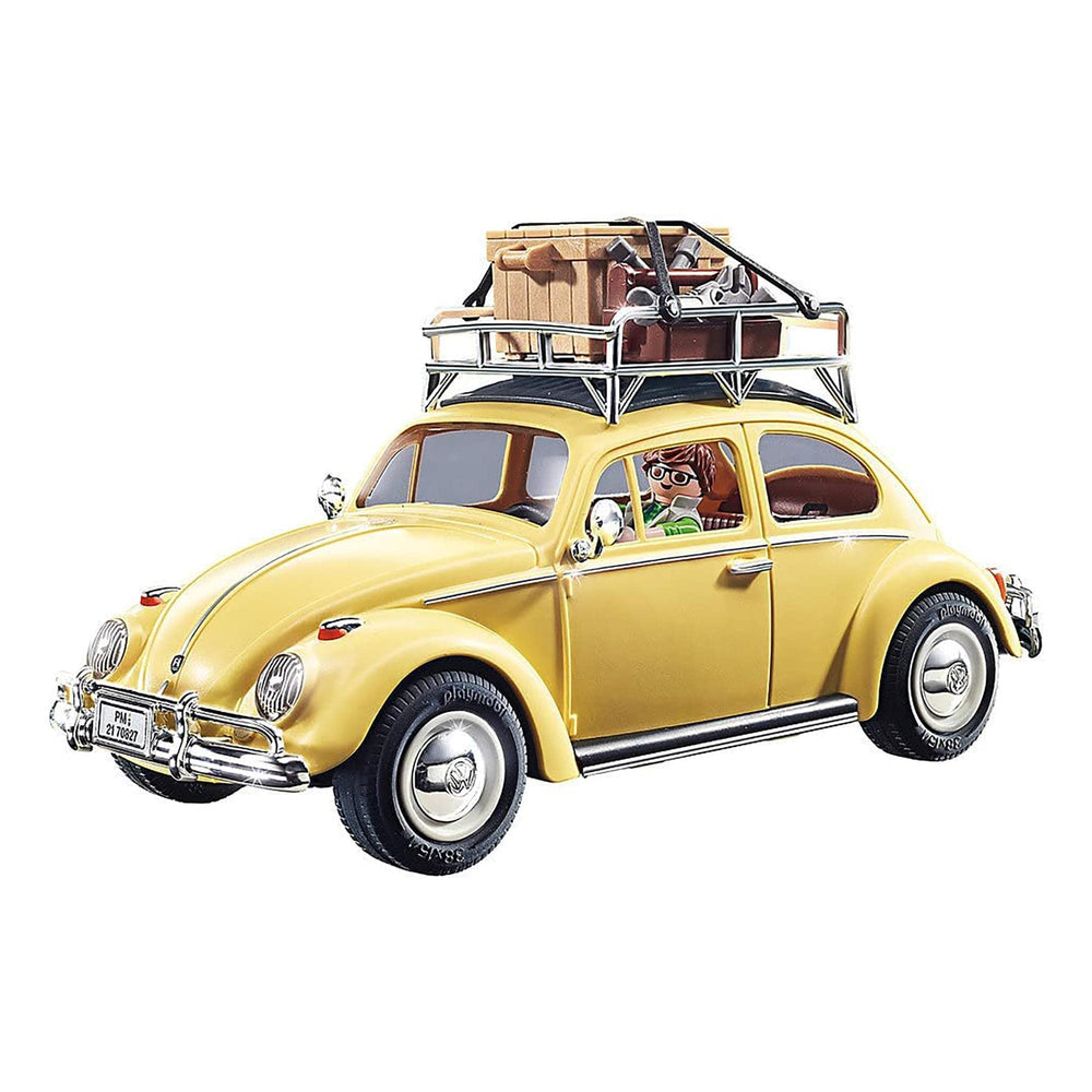 Playmobil Volkswagen Beetle Special Edition with chrome detailing for display.