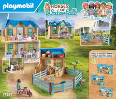 Playmobil Waterfall Ranch figures set includes riders and instructor for guided lessons