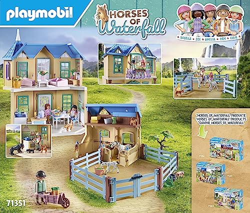 Playmobil Waterfall Ranch living area ideal for storytelling and cozy role-play
