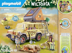 Playmobil Wiltopia fuel action showing gas can usage for vehicle realism