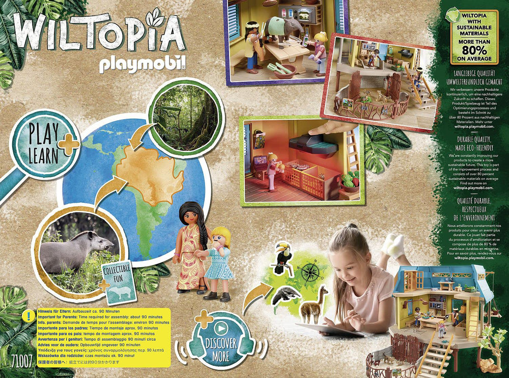 Playmobil Wiltopia rowboat and dock for jungle exploration