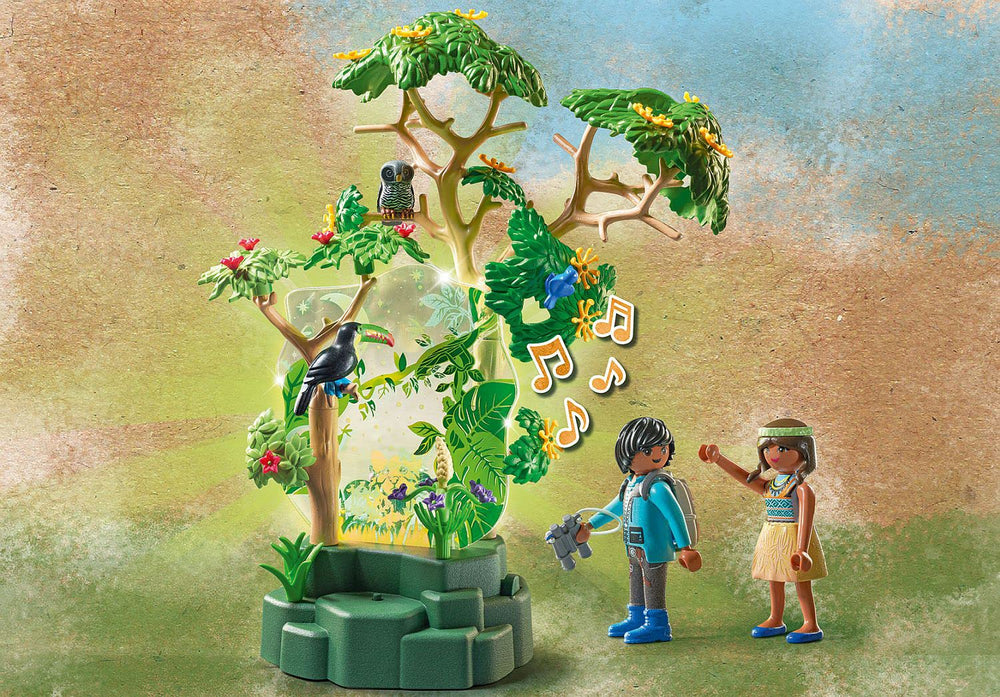Playmobil Wiltopia toucan card unlocking AR content for kids.