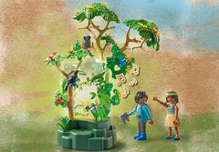 Playmobil Wiltopia toucan card unlocking AR content for kids.
