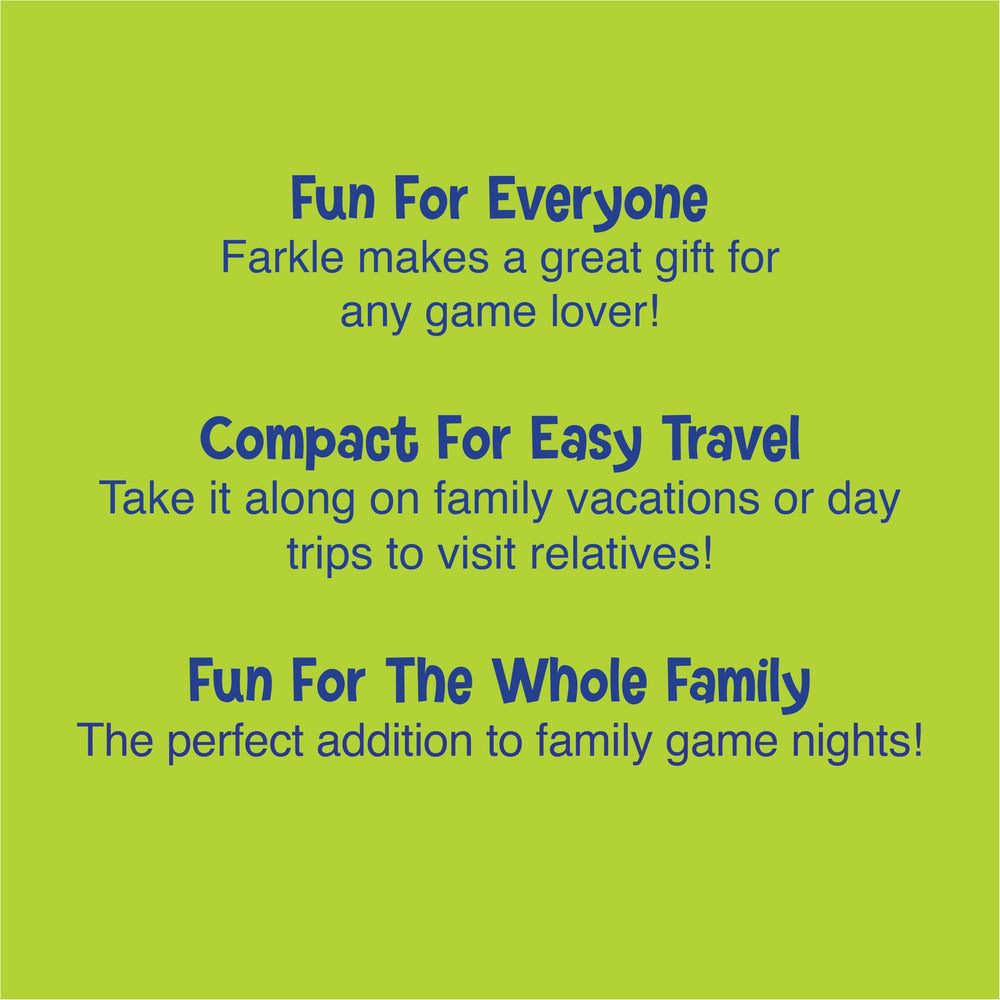 PlayMonster Farkle rules booklet included for fast, friendly learning.