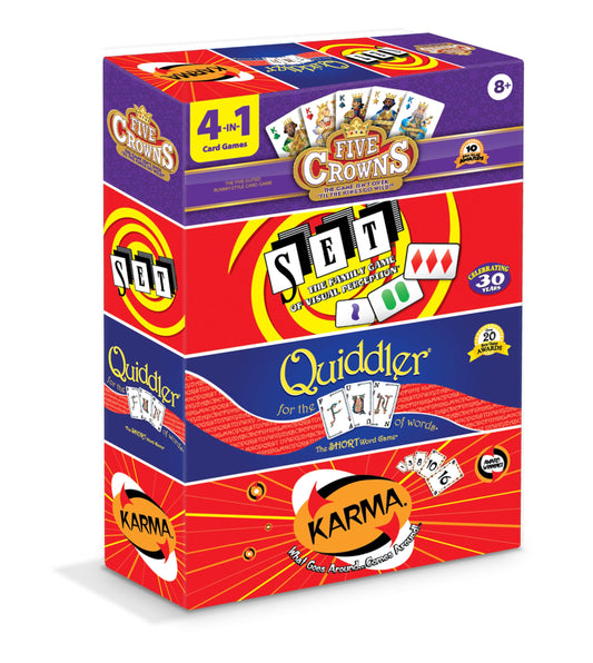 PlayMonster Five Crowns bundle box ready for family game night and fun