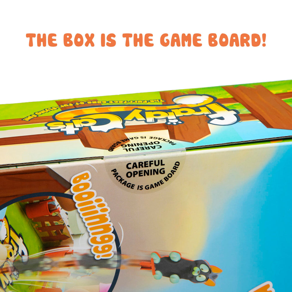 PlayMonster Fraidy Cats fence clips hold the track securely during play.