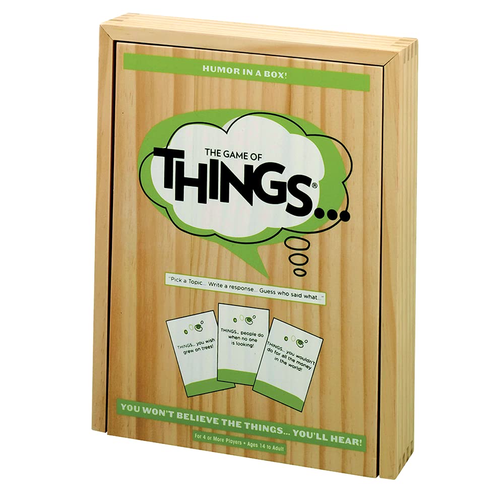 PlayMonster Game of THINGS topic cards spark spontaneous humor and conversation.