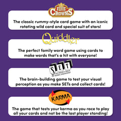 PlayMonster Quiddler word game setup ready for wordplay and laughter