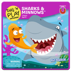 PlayMonster Take N Play Sharks & Minnows magnetic pieces easy for kids to handle.