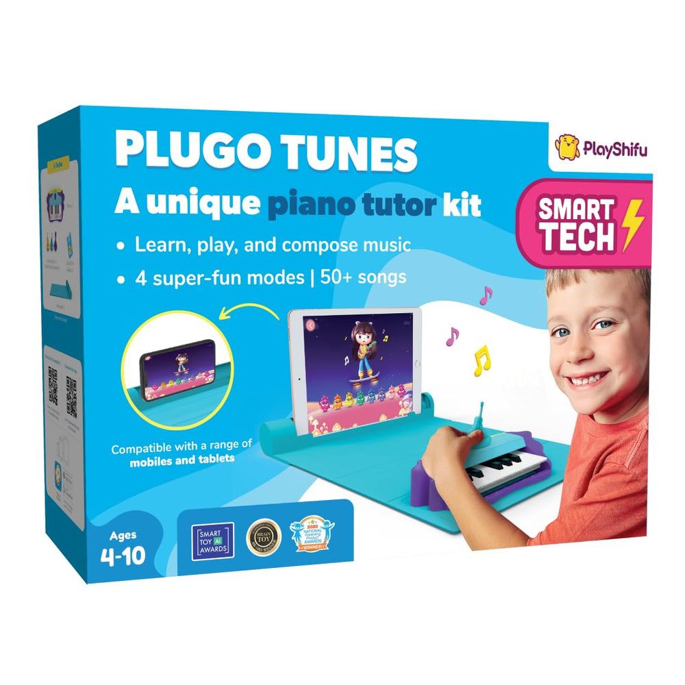 PlayShifu Plugo Tunes kit play area highlighting interactive piano setup that invites hands-on musical exploration.