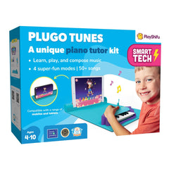 PlayShifu Plugo Tunes kit play area highlighting interactive piano setup that invites hands-on musical exploration.
