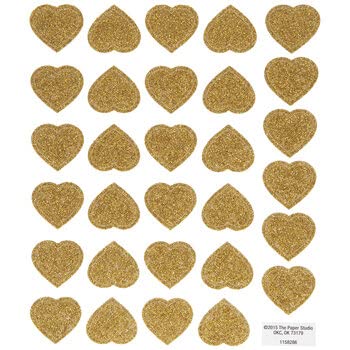 Adhesive-backed glitter heart decals from Playside Creations elevate crafts with bright, long-lasting sparkle.
