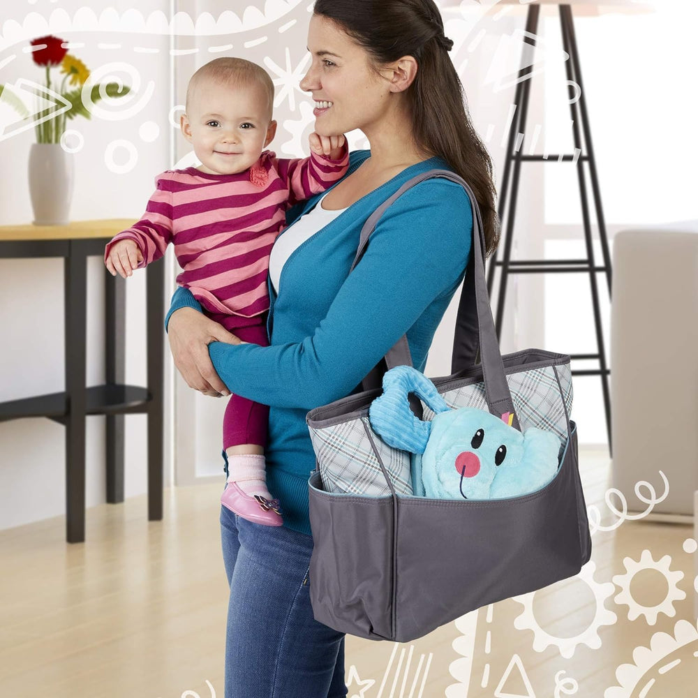 Playskool Fold 'n Go Elephant peekaboo flower engages visual tracking and interaction