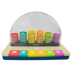 Playskool Little Wonders Pop-A-Tune colorfully stacked tubes boost color recognition during play.