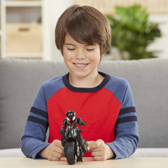 PlaySkool Oversized vehicle with figure enables big-vehicle play.