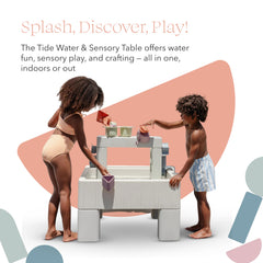 PLAYSMOL Tide Water table lid keeps toys organized for indoor crafting
