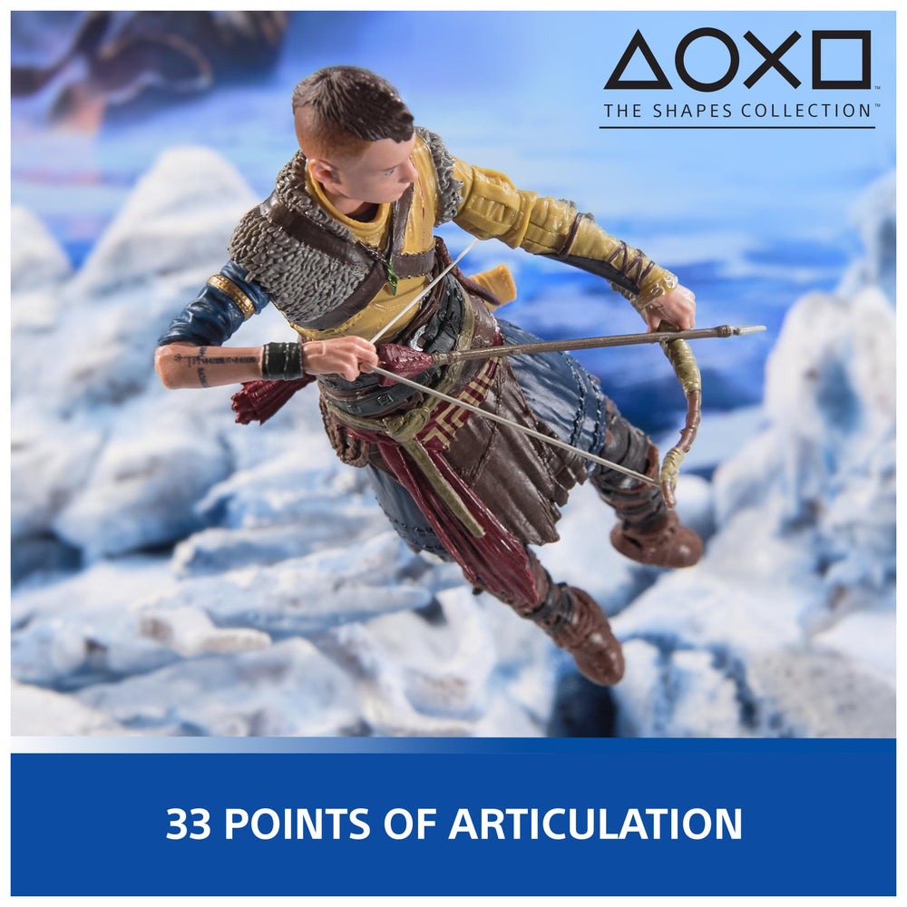 Interchangeable hands for varied poses with PlayStation Atreus figure.