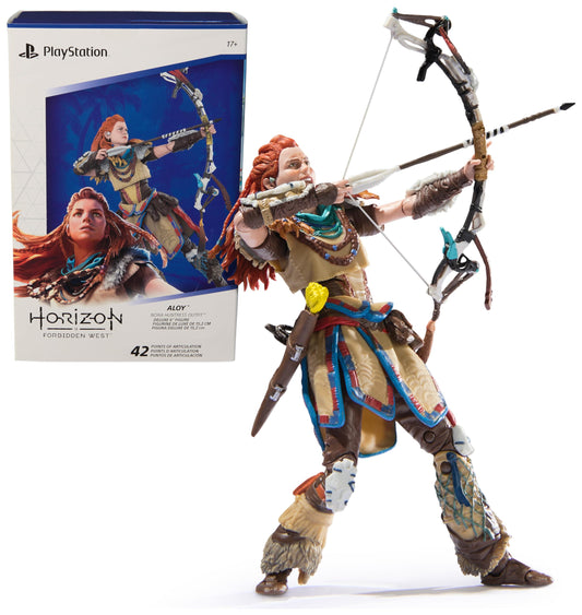 PlayStation Horizon Forbidden West Aloy deluxe figure for shelf display and collection.