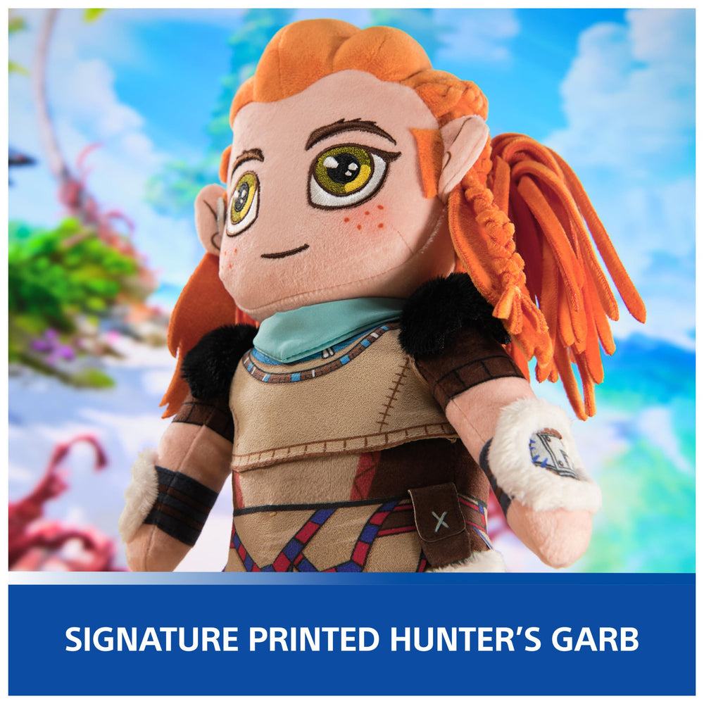 PlayStation Aloy plush features soft materials, ideal for cozy display or hugging.