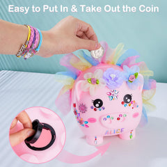 Gift-ready Play Tailor unicorn piggy bank for holidays and decor