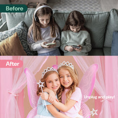 Private play space inside the PLAYVIBE Princess Tent for date night idea