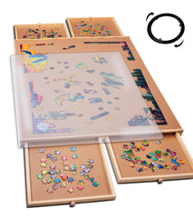PlayVibe rotating puzzle board offering 360-degree access for family collaboration.