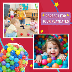 Playz orange mini ball pit balls vibrant color for games