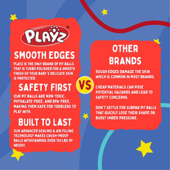 Playz turquoise mini ball pit balls sensory color variety in bins and tunnels