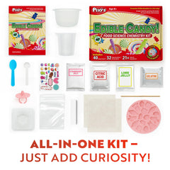 Playz candy kit lab guide with colorful steps for kids